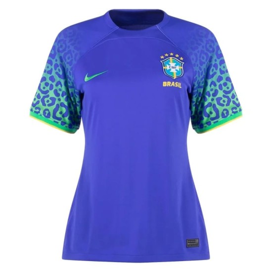 Camiseta Femenina Brasil de Visita Mundial 2022 Camiseta Femenina Brasil de Visita Mundial 2022