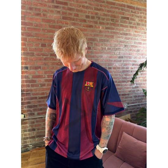 Camiseta retro Ed Sheeran x Spotify x FC Barcelona 2004/05 para hombre