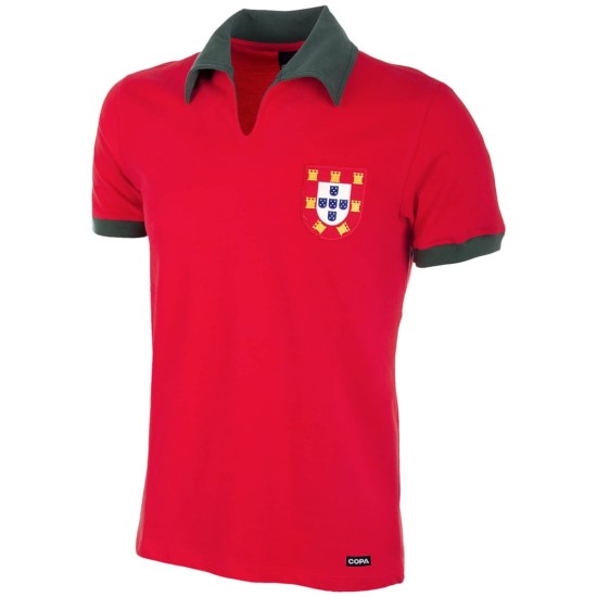 Camiseta retro Portugal 1972 para hombre