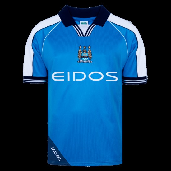 Camiseta Retro de Local Manchester City 2000 para Hombre Camiseta Retro de Local Manchester City 2000 para Hombre