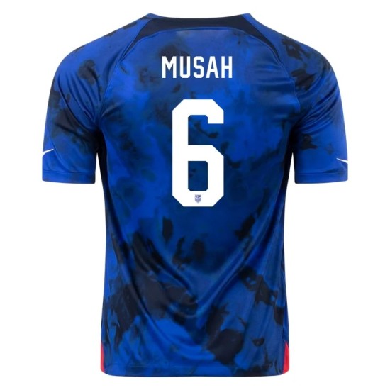 Yunus Musah #6 USMNT Camiseta de Visita Mundial 2022 Yunus Musah #6 USMNT Camiseta de Visita Mundial 2022