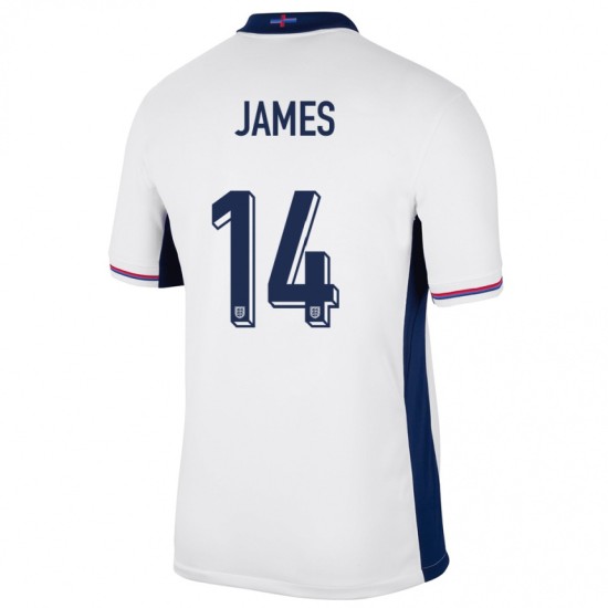 Camiseta de casa JAMES Inglaterra 2024/25 para mujeres Camiseta de casa JAMES Inglaterra 2024/25 para mujeres