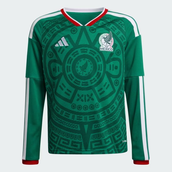 Camiseta de manga larga local de la Copa del Mundo 2026 de México para niño