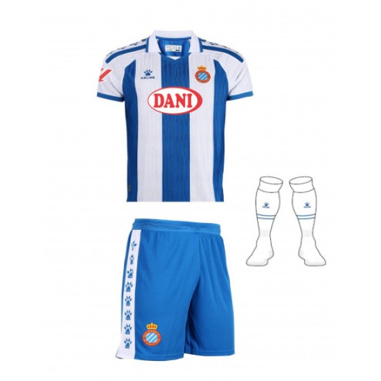 Kit de local del RCD Espanyol 2025/26 para niño Kit de local del RCD Espanyol 2025/26 para niño