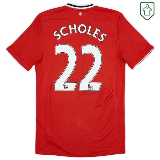 Camiseta retro local hombre Manchester United 2011/12 Scholes #22 Camiseta retro local hombre Manchester United 2011/12 Scholes #22