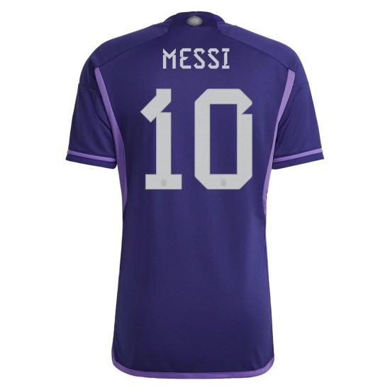 Lionel Messi #10 Argentina Camiseta de Visita Mundial 2022 Lionel Messi #10 Argentina Camiseta de Visita Mundial 2022