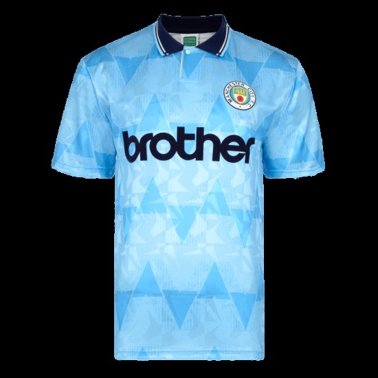 Camiseta Retro de Local Manchester City 1989 para Hombre