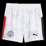 Pantalones cortos niño Manchester City 2025/26 KidSuper - Blancos Pantalones cortos niño Manchester City 2025/26 KidSuper - Blancos