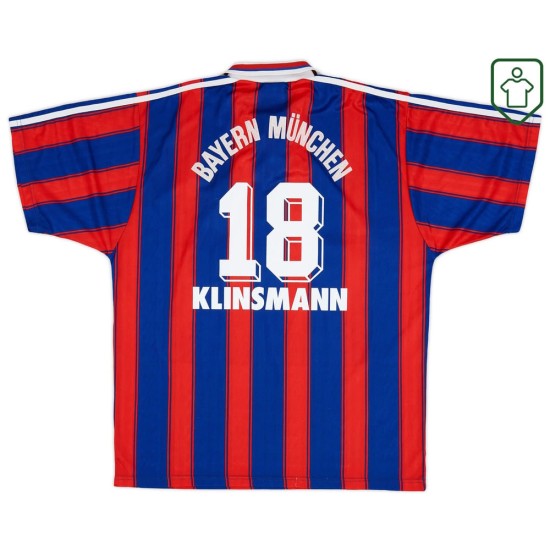 Camiseta retro Bayern Múnich 1995/97 local para hombre Klinsmann #18