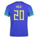 Vinícius Júnior #20 Brasil Camiseta de Visita Mundial 2022 Vinícius Júnior #20 Brasil Camiseta de Visita Mundial 2022