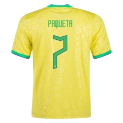 Lucas Paquetá #7 Brasil Camiseta de Local Mundial 2022