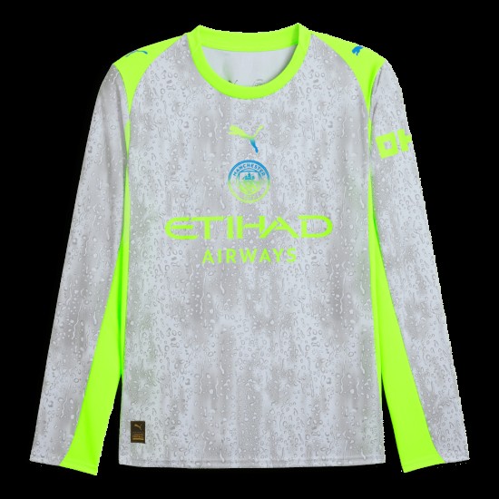 Niño Manchester City 2025/26 Tercera Camiseta de Manga Larga