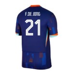 Camiseta de visitante F.DE JONG Países Bajos 2024/25 para mujeres Camiseta de visitante F.DE JONG Países Bajos 2024/25 para mujeres