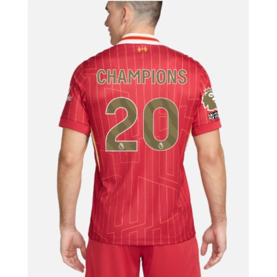 Camiseta Niño Liverpool 2024/25 Local Campeones LFC - CAMPEONES 20