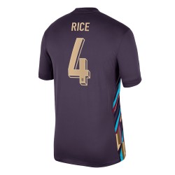 Declan Rice #4 Inglaterra Camiseta de Visita EURO 2024