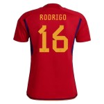 Rodrigo #16 España Camiseta de Local Mundial 2022 Rodrigo #16 España Camiseta de Local Mundial 2022