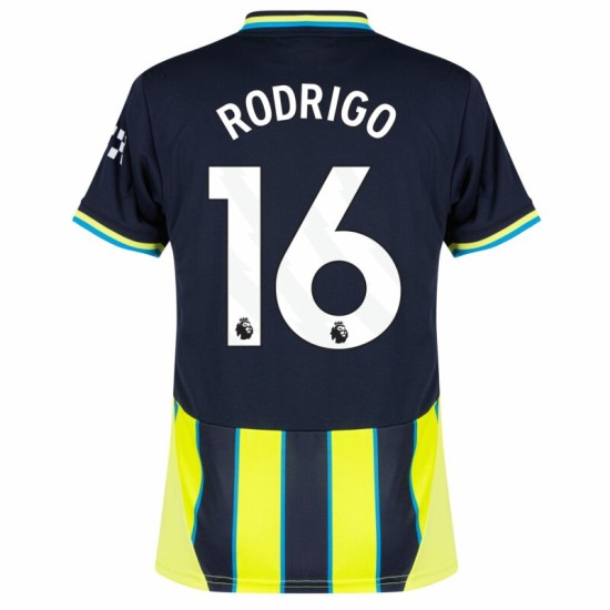 Camiseta de visitante RODRIGO Manchester City 2024/25 para niños Camiseta de visitante RODRIGO Manchester City 2024/25 para niños