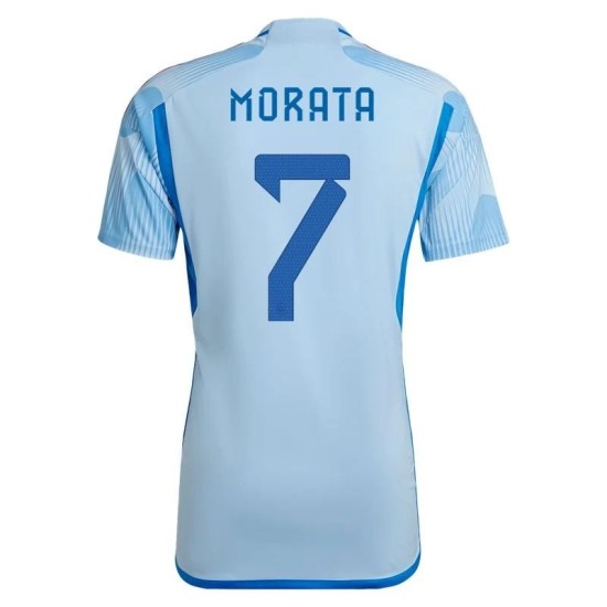 Alvaro Morata #7 España Camiseta de Visita Mundial 2022 Alvaro Morata #7 España Camiseta de Visita Mundial 2022