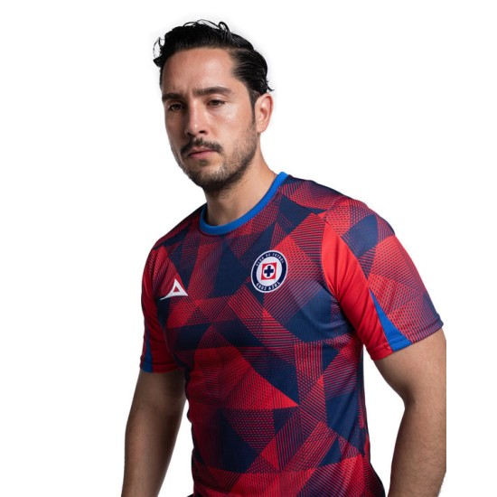 Camiseta Hombre Cruz Azul Tercera Calentamiento 2025/26 – Rojo/Marino