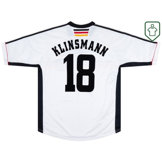 Camiseta retro local Alemania 1998/00 para hombre Klinsmann #18 Camiseta retro local Alemania 1998/00 para hombre Klinsmann #18