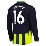 Camiseta de visitante RODRIGO Manchester City 2024/25 de manga larga para mujeres