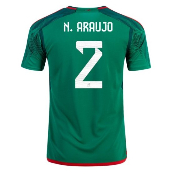 Nestor Araujo #2 México Camiseta de Local Mundial 2022 Nestor Araujo #2 México Camiseta de Local Mundial 2022