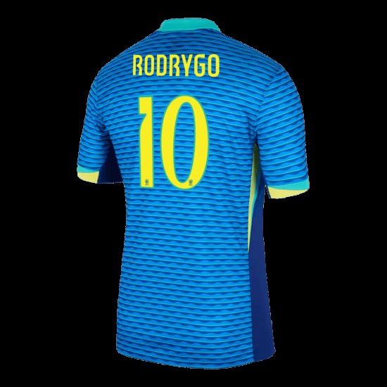 RODRYGO #10 Brasil Camiseta de Visita Copa América 2024 RODRYGO #10 Brasil Camiseta de Visita Copa América 2024