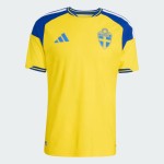 Camiseta local auténtica de la Copa del Mundo 2026 de Suecia para mujer