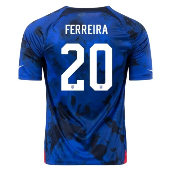 Jesus Ferreira #20 USMNT Camiseta de Visita Mundial 2022 Jesus Ferreira #20 USMNT Camiseta de Visita Mundial 2022