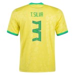 Thiago Silva #3 Brasil Camiseta de Local Mundial 2022 Thiago Silva #3 Brasil Camiseta de Local Mundial 2022