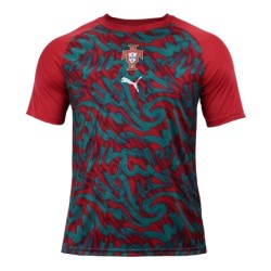 Camiseta de Entrenamiento Prepartido de la Copa Mundial 2026 de Portugal Tercera Equipación Roja para Niño
