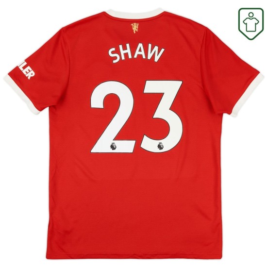 Camiseta retro local hombre Manchester United 2021/22 Shaw #23 Camiseta retro local hombre Manchester United 2021/22 Shaw #23