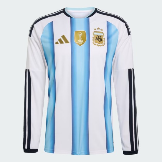 Camiseta de manga larga local de la Copa del Mundo 2026 de Argentina para niño