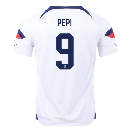 Ricardo Pepi #9 USMNT Camiseta de Local Mundial 2022 Ricardo Pepi #9 USMNT Camiseta de Local Mundial 2022