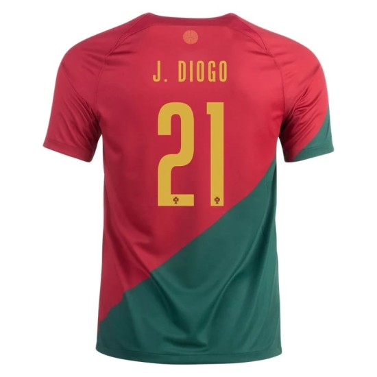 Diogo Jota #21 Portugal Camiseta de Local Mundial 2022