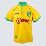 Camiseta retro de local del Norwich City para hombre 1997/99