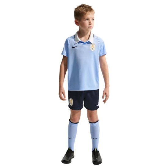 Conjunto de la Copa Mundial 2026 de Uruguay Primera Equipación para Niño Conjunto de la Copa Mundial 2026 de Uruguay Primera Equipación para Niño
