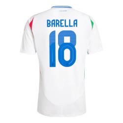 Nicolo Barella #18 Italia Camiseta de Visita EURO 2024