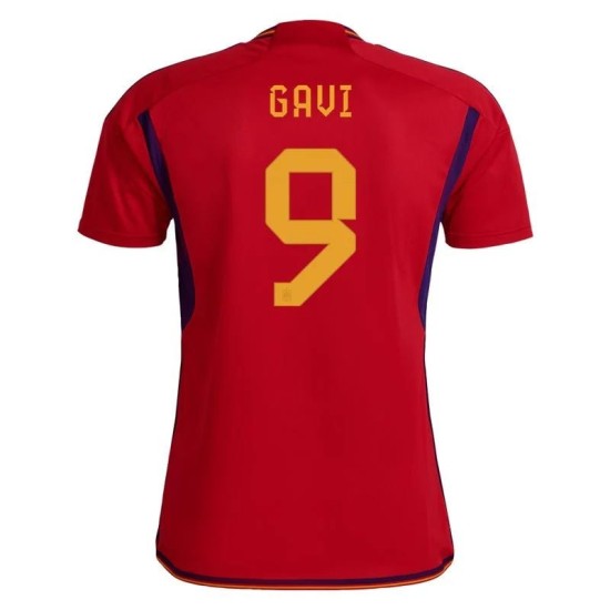 Gavi #9 España Camiseta de Local Mundial 2022