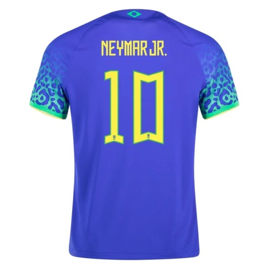 Neymar #10 Brasil Camiseta de Visita Mundial 2022