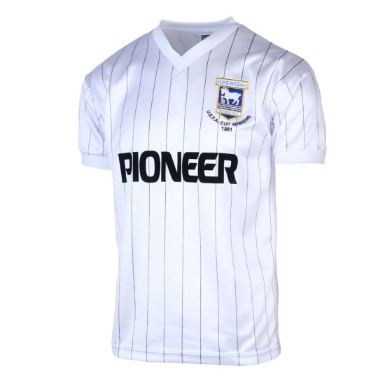 Camiseta retro de visitante del Ipswich Town para niños 1981/82