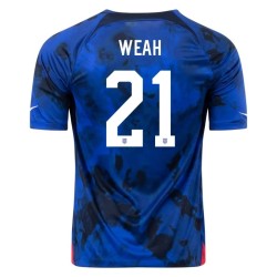 Timothy Weah #21 USMNT Camiseta de Visita Mundial 2022