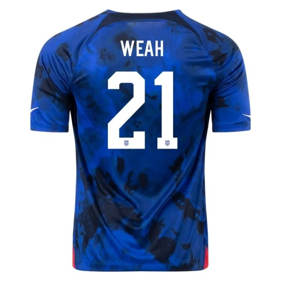 Timothy Weah #21 USMNT Camiseta de Visita Mundial 2022