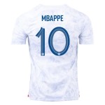 Kylian Mbappe #10 Francia Camiseta de Visita Mundial 2022