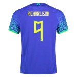 Richarlison #9 Brasil Camiseta de Visita Mundial 2022