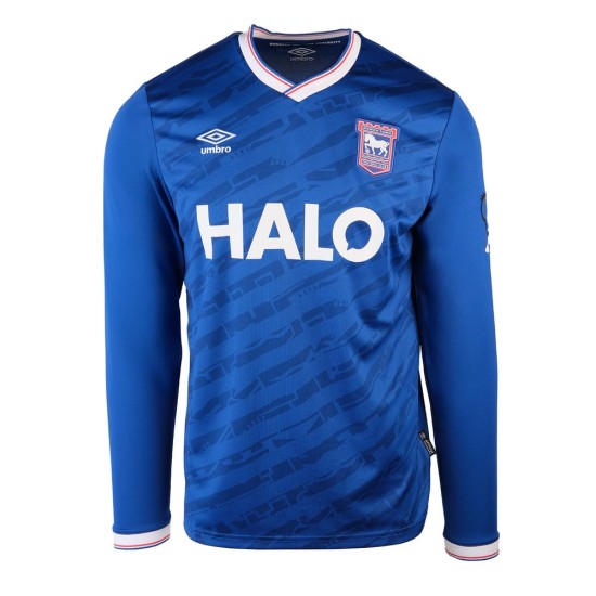Hombre Ipswich Town 2025/26 Camiseta Local Manga Larga