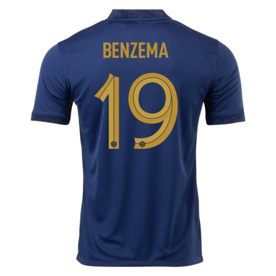 Karim Benzema #19 Francia Camiseta de Local Mundial 2022 Karim Benzema #19 Francia Camiseta de Local Mundial 2022