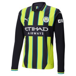 Camiseta de manga larga de visitante de hombres Manchester City 2024/25