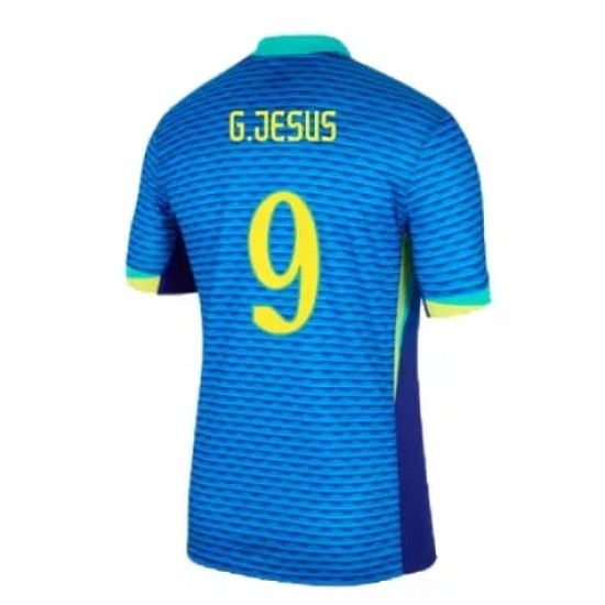 Camiseta de visitante G.JESUS Brasil 2024 para niños