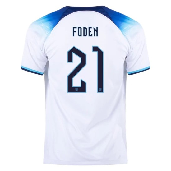 Phil Foden #21 Inglaterra Camiseta de Local Mundial 2022